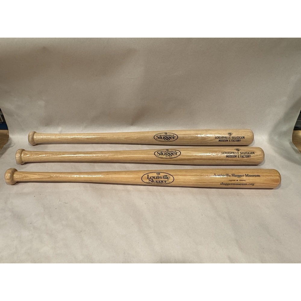 Louisville Slugger Museum & Factory Mini Baseball Bat Lot of 3 Louisville KY USA